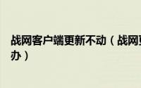 战网客户端更新不动（战网更新不动游戏无法更新下载怎么办）