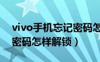 vivo手机忘记密码怎么打开（vivo手机忘记密码怎样解锁）
