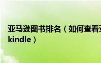 亚马逊图书排名（如何查看亚马逊销售排行榜并发送图书至kindle）