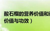 酸石榴的营养价值和药用价值（酸石榴的营养价值与功效）
