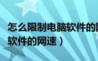 怎么限制电脑软件的网速（怎样限制电脑某个软件的网速）