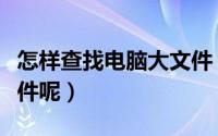 怎样查找电脑大文件（如何查找电脑中的大文件呢）