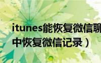 itunes能恢复微信聊天记录（如何从iTunes中恢复微信记录）