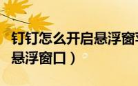 钉钉怎么开启悬浮窗苹果手机（钉钉怎么开启悬浮窗口）