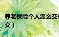 养老保险个人怎么交重庆（养老保险个人怎么交）