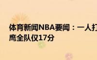 体育新闻NBA要闻：一人打全队米德尔顿末节独砍20分老鹰全队仅17分