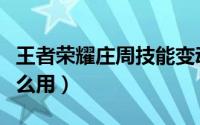 王者荣耀庄周技能变动（王者荣耀庄周技能怎么用）