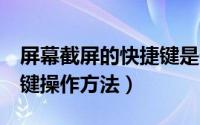 屏幕截屏的快捷键是什么（6种电脑截图快捷键操作方法）