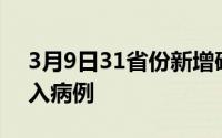 3月9日31省份新增确诊病例5例均为境外输入病例