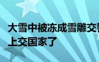 大雪中被冻成雪雕交警是个帅小伙网友帅哥都上交国家了