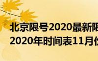 北京限号2020最新限号12月时间（北京限号2020年时间表11月份）