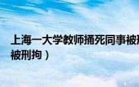 上海一大学教师捅死同事被刑拘（上海一大学教师捅死同事被刑拘）