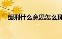 缓刑什么意思怎么理解（缓刑什么意思）