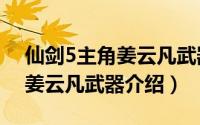 仙剑5主角姜云凡武器介绍图片（仙剑5主角姜云凡武器介绍）