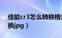 佳能cr3怎么转换格式（佳能cr2格式如何转换jpg）