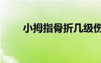 小拇指骨折几级伤残（小拇指骨折）