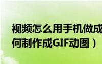 视频怎么用手机做成gif动态图（手机视频如何制作成GIF动图）