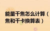 能量千焦怎么计算（如何用excel制作能量千焦和千卡换算表）