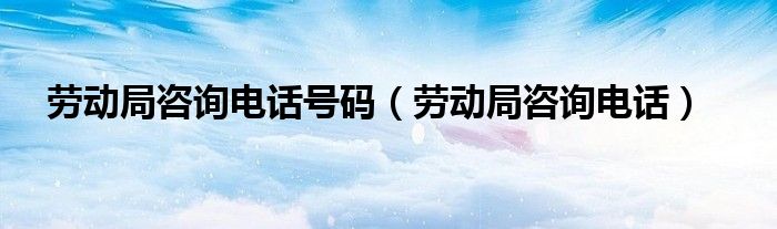 劳动局咨询电话号码（劳动局咨询电话）