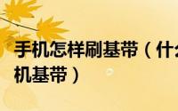 手机怎样刷基带（什么叫做手机基带怎么刷手机基带）