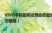 VIVO手机如何设置动态壁纸（vivo手机怎么设置好看的动态壁纸）
