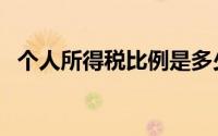 个人所得税比例是多少（个人所得税比例）