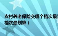 农村养老保险交哪个档次最划算河北（农村养老保险交哪个档次最划算）