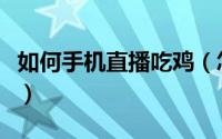 如何手机直播吃鸡（怎么在手机观看吃鸡直播）