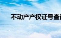 不动产产权证号查询（不动产产权证）