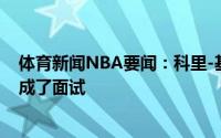 体育新闻NBA要闻：科里-基斯珀特已于本周与凯尔特人完成了面试