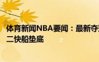 体育新闻NBA要闻：最新夺冠概率太阳六成机会夺冠雄鹿第二快船垫底