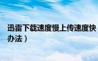 迅雷下载速度慢上传速度快（迅雷高速通道下载速度慢解决办法）
