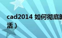 cad2014 如何彻底卸载（CAD2014 如何激活）