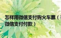怎样用微信支付购火车票（手机12306预订火车票怎么使用微信支付付款）