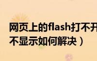 网页上的flash打不开怎么办（打开网页flash不显示如何解决）