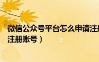 微信公众号平台怎么申请注册（微信公众平台如何创建申请注册账号）