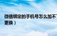 微信绑定的手机号怎么加不了好友（微信绑定的手机号怎么更换）