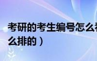 考研的考生编号怎么看（考研的考生编号是怎么排的）