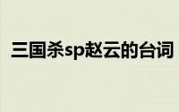 三国杀sp赵云的台词（三国杀SP赵云介绍）