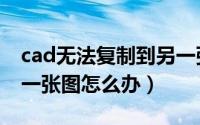 cad无法复制到另一张图（cad无法复制到另一张图怎么办）