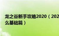 龙之谷新手攻略2020（2020年最新端游龙之谷满级后做什么基础篇）