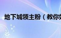 地下城领主粉（教你如何DNF爆领主的粉）