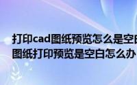 打印cad图纸预览怎么是空白的?（CAD打印预览空白CAD图纸打印预览是空白怎么办）