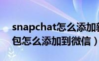 snapchat怎么添加新表情（Snapchat表情包怎么添加到微信）