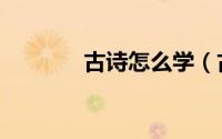 古诗怎么学（古诗怎么分类）