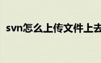 svn怎么上传文件上去（svn怎么上传文件）