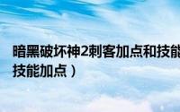 暗黑破坏神2刺客加点和技能加点（暗黑破坏神2刺客加点和技能加点）