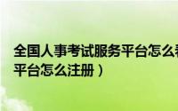 全国人事考试服务平台怎么看报名人数（全国人事考试服务平台怎么注册）