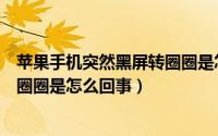 苹果手机突然黑屏转圈圈是怎么回事（苹果手机突然黑屏转圈圈是怎么回事）