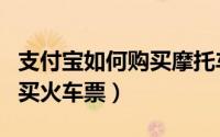 支付宝如何购买摩托车交强险（支付宝如何购买火车票）